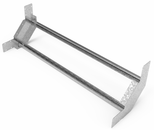 Кабельрост угловой  с R=100 мм 90 вверх РУ190В.1000.100.100.3.1